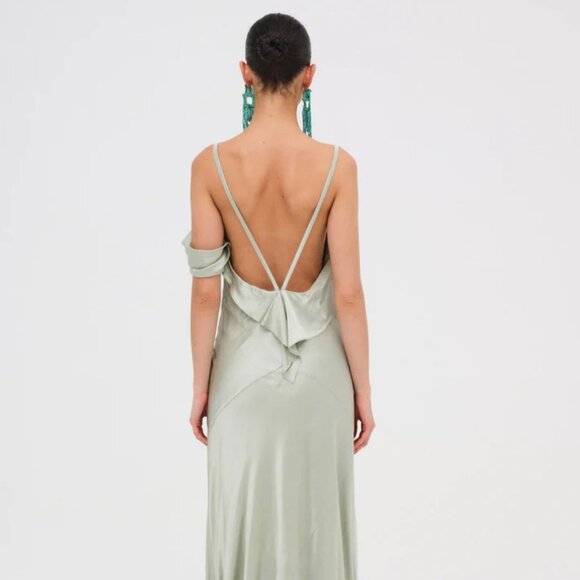FOR LOVE & LEMONS Jewel Maxi Dress In Sage (size M) NWT - Picture 3 of 15